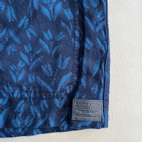 NWT - Scotch & Soda Men’s Linen Blended Jacquard Overshirt Jacket - Size M - Picture 5 of 10